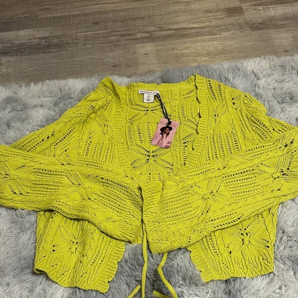 NWT sincerely Jules tie cardigan - Picture 2 of 7